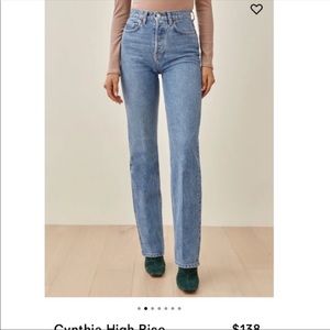 Reformation Cynthia High Straight Long Jeans 29
